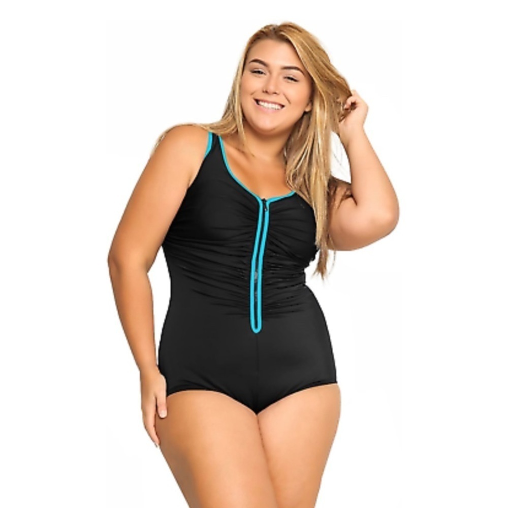 Delimira Women's Built-in Cup Plus Size Swimsuit